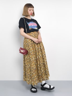 「青文字系」｜チョコビさん（レディース・154cm）の夏コーディネート