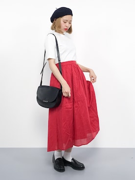 「ハイネックトップス」｜チョコビさん（レディース・154cm）の夏コーディネート