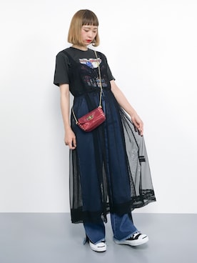 「Another Edition（アナザーエディション）のアイテム（ワンピース/ドレス）」を使った、チョコビさん（レディース・154cm）の夏コーディネート