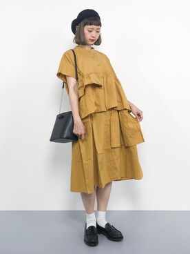 「ちょこびおすすめ」｜「アイテム（シャツワンピース）」を使った、チョコビさん（レディース・154cm）の夏コーディネート
