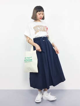 「GOOD SPEED（グッドスピード）のアイテム」を使った、チョコビさん（レディース・154cm）の夏コーディネート