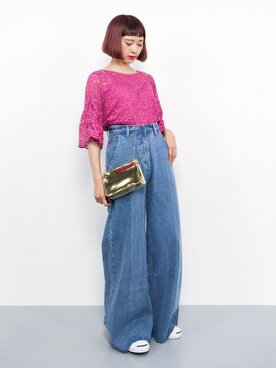 「ゴールドチェーン」｜チョコビさん（レディース・154cm）の夏コーディネート