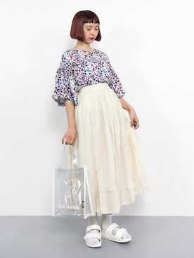 「MTV（エムティーヴィー）のアイテム」を使った、チョコビさん（レディース・154cm）の夏コーディネート