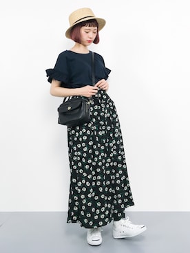 「Factor=（ファクターイコール）のアイテム（パンツ）」を使った、チョコビさん（レディース・154cm）の夏コーディネート