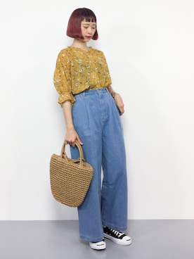 「TONE SELECT GOODS（トーンセレクトグッズ）のアイテム」を使った、チョコビさん（レディース・154cm）の夏コーディネート