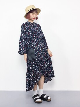 「TONE SELECT GOODS（トーンセレクトグッズ）のアイテム」を使った、チョコビさん（レディース・154cm）の夏コーディネート
