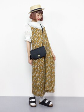 「marjour（マージュール）のアイテム（ワンピース）」を使った、チョコビさん（レディース・154cm）の夏コーディネート