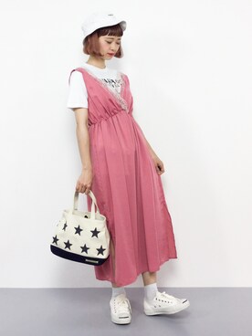 「Another Edition（アナザーエディション）のアイテム（ワンピース/ドレス）」を使った、チョコビさん（レディース・154cm）の夏コーディネート