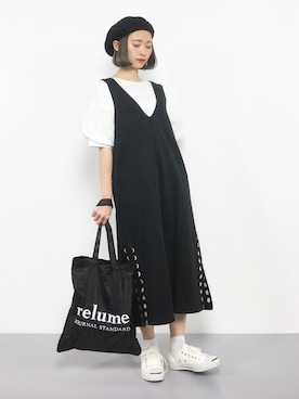 Graniph デザイン ティーシャツ ストア グラニフ の スリーブレスvネックワンピース フェージズオブザムーン ワンピース Wear