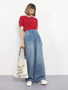 「Another Edition（アナザーエディション）の【展開店舗限定】チェーンショルダーロゴバッグ（ショルダーバッグ）」を使った、チョコビさん（レディース・154cm）の秋コーディネート