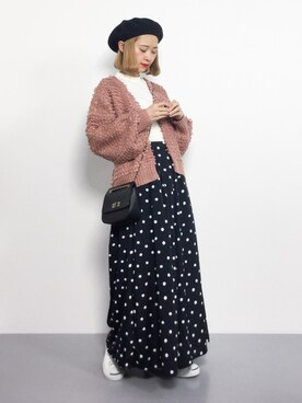 「ちょこびおすすめ」｜「アイテム（ハンチング/ベレー帽）」を使った、チョコビさん（レディース・154cm）の秋コーディネート