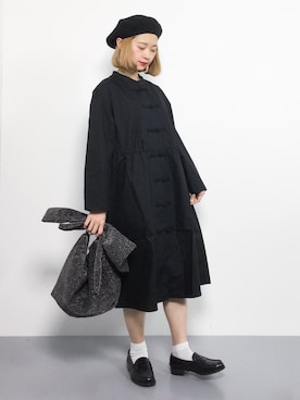 「ちょこびおすすめ」｜「アイテム（シャツワンピース）」を使った、チョコビさん（レディース・154cm）の秋コーディネート