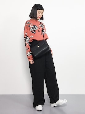 「PAR ICI（パーリッシィ）のアイテム（ニット/セーター）」を使った、チョコビさん（レディース・154cm）の秋コーディネート