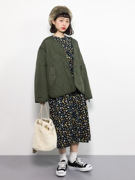 「ちょこびおすすめ」｜「アイテム（その他アウター）」を使った、チョコビさん（レディース・154cm）の秋コーディネート