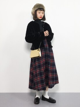 「ちょこびおすすめ」｜「アイテム（ノーカラージャケット）」を使った、チョコビさん（レディース・154cm）の秋コーディネート