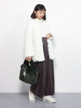 「INGNI（イング）のアイテム（ノーカラージャケット）」を使った、チョコビさん（レディース・154cm）の秋コーディネート