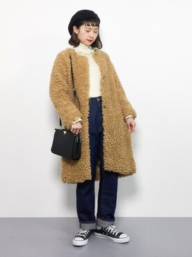 「BASE（ベース）のアイテム」を使った、チョコビさん（レディース・154cm）の秋コーディネート