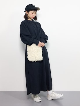 「Rodeo Crowns（ロデオクラウンズ）のアイテム（ワンピース/ドレス）」を使った、チョコビさん（レディース・154cm）の秋コーディネート