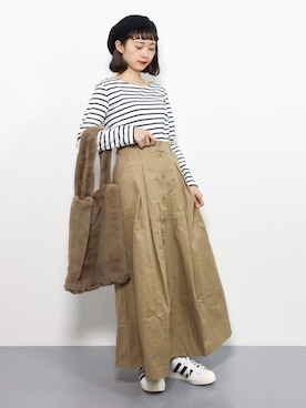 「reca（レカ）のアイテム（バッグ）」を使った、チョコビさん（レディース・154cm）の秋コーディネート