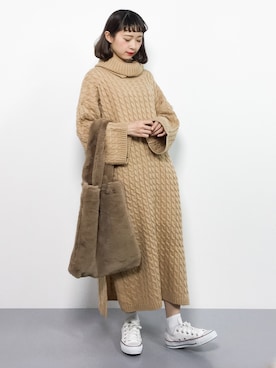 「reca（レカ）のアイテム（バッグ）」を使った、チョコビさん（レディース・154cm）の秋コーディネート