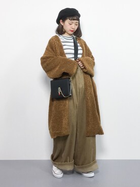 「notch.（ノッチ）のアイテム（その他アウター）」を使った、チョコビさん（レディース・154cm）の秋コーディネート