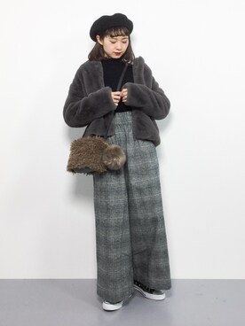 「Samansa Mos2 blue（サマンサモスモスブルー）のアイテム（パンツ）」を使った、チョコビさん（レディース・154cm）の秋コーディネート