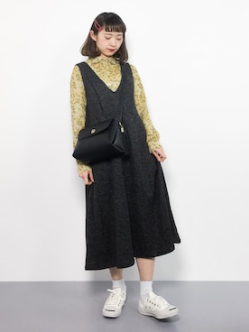 「青文字系」｜チョコビさん（レディース・154cm）の冬コーディネート