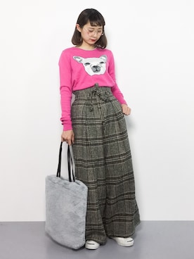 「Luz Llena（ラズレナ）のアイテム」を使った、チョコビさん（レディース・154cm）の冬コーディネート