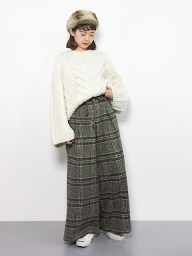 「Luz Llena（ラズレナ）のアイテム」を使った、チョコビさん（レディース・154cm）の冬コーディネート