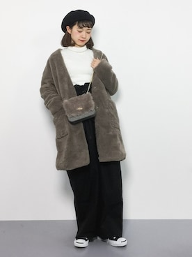 「SPINNS（スピンズ）のアイテム（その他アウター）」を使った、チョコビさん（レディース・154cm）の冬コーディネート