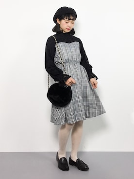 レース切替ハイネックワンピースを使ったコーディネート一覧 Wear