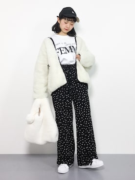 「DOUBLE NAME（ダブルネーム）のアイテム（ブルゾン）」を使った、チョコビさん（レディース・154cm）の冬コーディネート