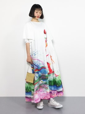 「青文字系」｜チョコビさん（レディース・154cm）の冬コーディネート