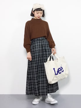 「青文字系」｜チョコビさん（レディース・154cm）の冬コーディネート