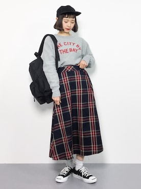 「青文字系」｜チョコビさん（レディース・154cm）の冬コーディネート