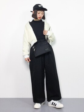 「ちょこびおすすめ」｜「アイテム（ブルゾン）」を使った、チョコビさん（レディース・154cm）の冬コーディネート