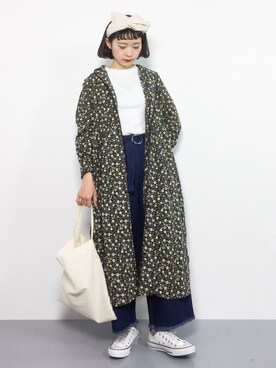 「ちょこびおすすめ」｜「アイテム（シャツワンピース）」を使った、チョコビさん（レディース・154cm）の冬コーディネート
