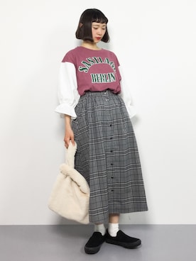 「青文字系」｜チョコビさん（レディース・154cm）の冬コーディネート