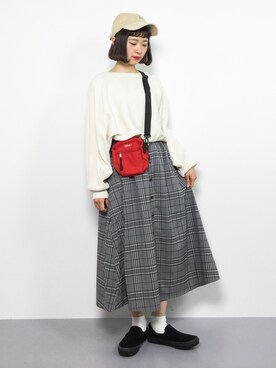 「青文字系」｜チョコビさん（レディース・154cm）の冬コーディネート