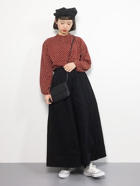 「TONE SELECT GOODS（トーンセレクトグッズ）のアイテム」を使った、チョコビさん（レディース・154cm）の冬コーディネート