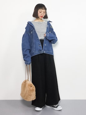 「ちょこびおすすめ」｜「アイテム（ジャケット/アウター）」を使った、チョコビさん（レディース・154cm）の冬コーディネート