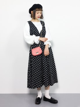 「SpRay（スプレイ）のアイテム（ワンピース/ドレス）」を使った、チョコビさん（レディース・154cm）の冬コーディネート