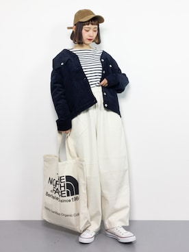 「ちょこびおすすめ」｜「アイテム（ブルゾン）」を使った、チョコビさん（レディース・154cm）の冬コーディネート