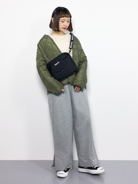 「LBC（エルビーシー）のアイテム（ブルゾン）」を使った、チョコビさん（レディース・154cm）の冬コーディネート