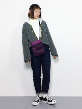 「Factor=（ファクターイコール）のアイテム（ジャケット/アウター）」を使った、チョコビさん（レディース・154cm）の冬コーディネート