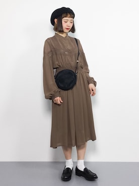 「Another Edition（アナザーエディション）のアイテム（ワンピース/ドレス）」を使った、チョコビさん（レディース・154cm）の冬コーディネート