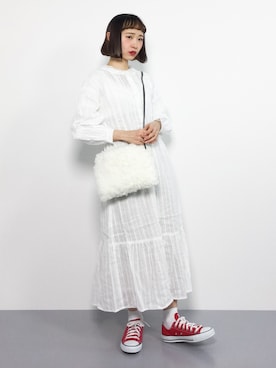 「青文字系」｜チョコビさん（レディース・154cm）の冬コーディネート