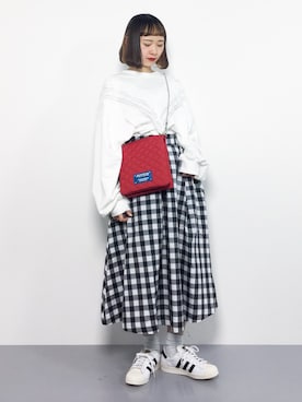 「青文字系」｜チョコビさん（レディース・154cm）の冬コーディネート