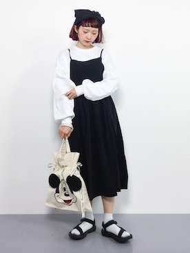 「haco!（ハコ）のアイテム（ワンピース/ドレス）」を使った、チョコビさん（レディース・154cm）の春コーディネート