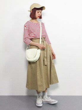 「HusHusH（ハッシュアッシュ）のアイテム」を使った、チョコビさん（レディース・154cm）の春コーディネート